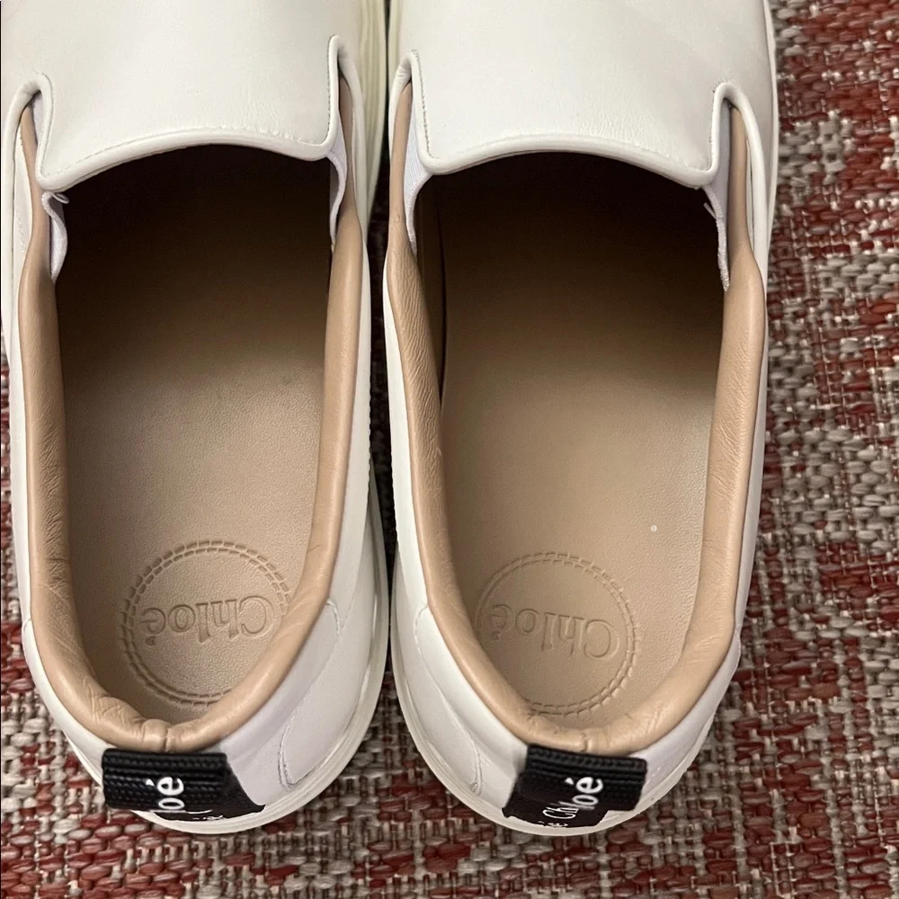 Chloe White Slip-On Sneakers - Picture 8 of 9